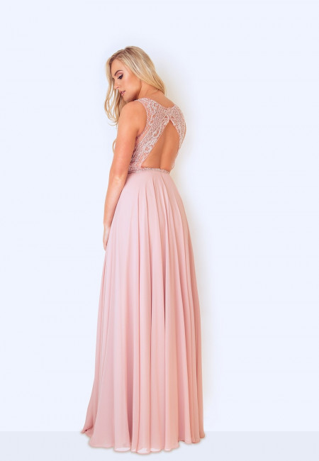 Dynasty-London Pink Chiffon Prom Dress / Evening Dress