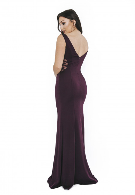 Dynasty-London Purple Jersey Prom Dress / Evening Dress