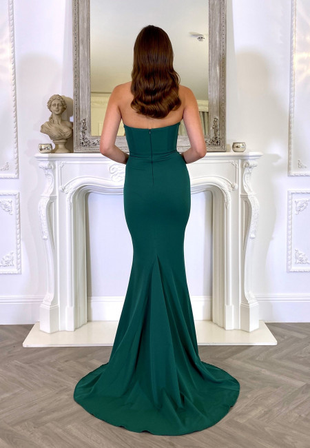 Pia Michi Green Sweetheart Jersey Prom Dress /Evening Dress