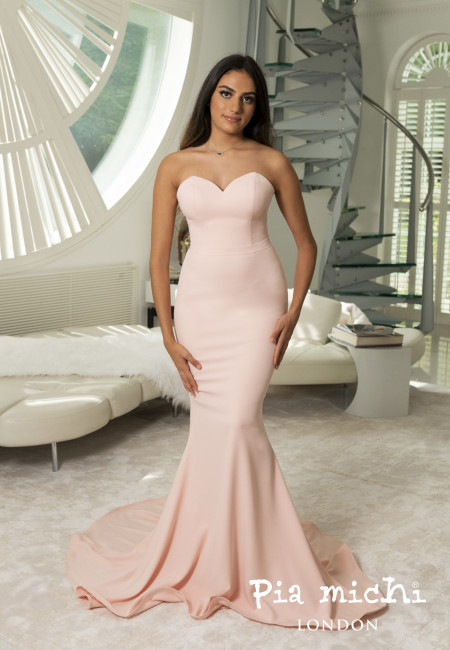 Pia Michi Sweetheart Neckline Fitted Jersey with Bow Prom Dress / Evening Dress - Available in Red