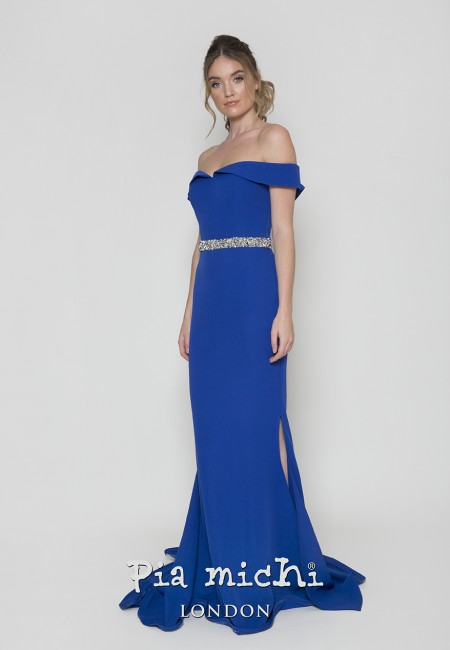 Pia Michi Bardot Prom Dress / Evening Dress - Available in green