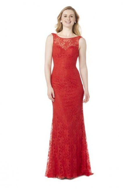Goya London Red Lace Prom Dress / Evening Dress