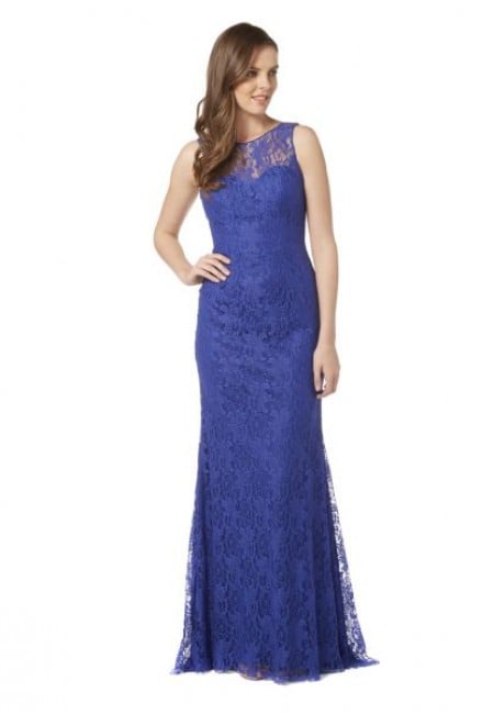 Goya London Royal Blue Lace Prom Dress / Evening Dress