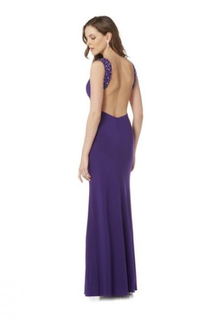 Goya London Purple Jersey Prom Dress / Evening Dress