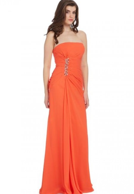 Goya London Orange Chiffon Prom Dress / Evening Dress