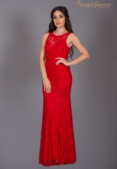 Angel Forever Red Lace Prom Dress / Evening Dress