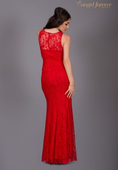 Angel Forever Red Lace Prom Dress / Evening Dress