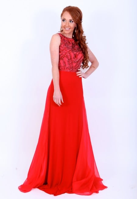 Hermione Red Jersey Prom Dress / Evening Dress