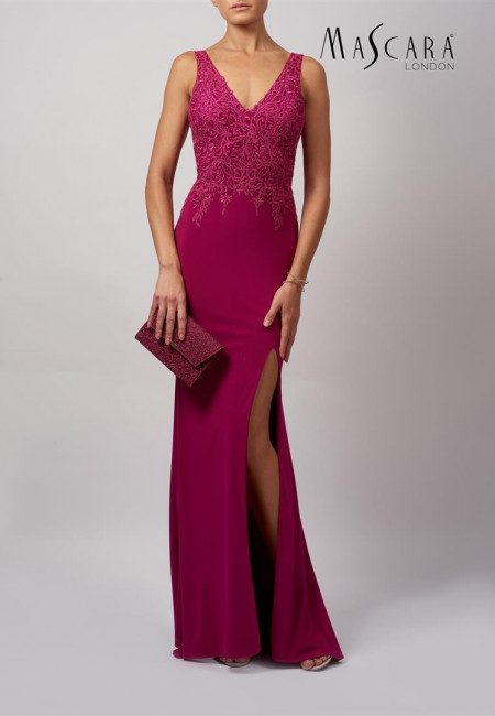 Mascara Pink Jersey Prom Dress / Evening Dress