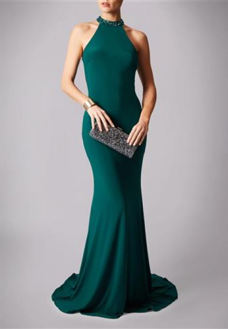 Mascara Green Evening Dress / Prom Dress